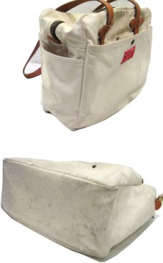 画像3: "C.C.FILSON Co." Leather Handle Boston Bag　color : White Canvas (3)