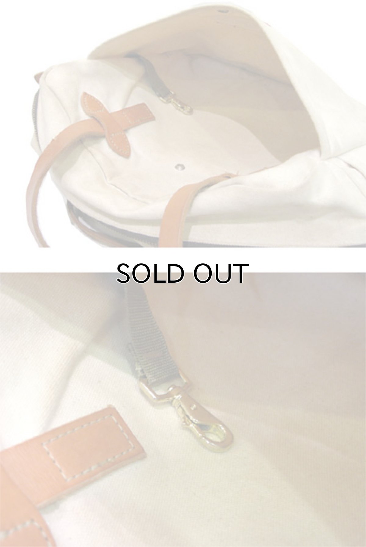 画像4: "C.C.FILSON Co." Leather Handle Boston Bag　color : White Canvas (4)