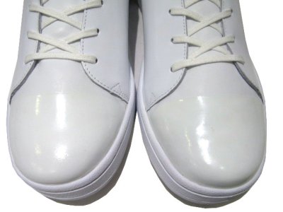 画像1: NEW adidas "SLVR" Patent x Leather Sneaker　WHITE　size 11 ( 29 cm )