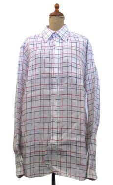 画像1: NEW "BLACK FLEECE BY Brooks Brothers" L/S Linen B/D Shirts　WHITE　size M - L (表記 BB2) (1)