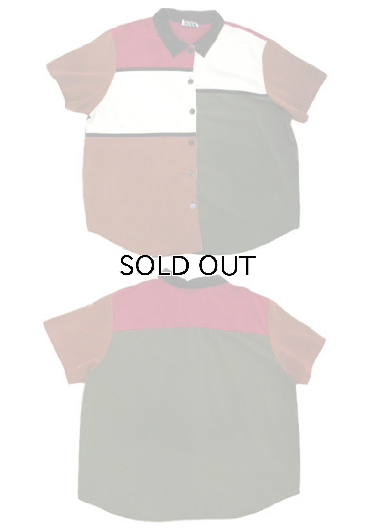 画像5: 1990's~ "teddi" S/S Mondrian Shirts Crazy Pattern size L -XL (表記 なし) (5)