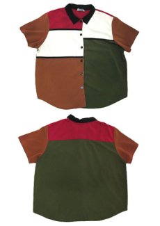 画像5: 1990's~ "teddi" S/S Mondrian Shirts　Crazy Pattern　size L -XL (表記 なし) (5)