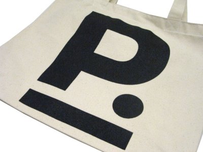 画像1: " Note and Pen the poem " ポエムのBAG  " P "　NATURAL / BLACK