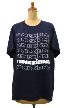 画像1: 1980's Sportswear "veneziano" Print T-Shirts　NAVY　size M - L (表記 L 42-44) (1)