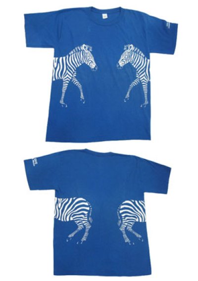 画像2: 1980's~ PRO DIVE  "Zebra" Print T-Shirts　BLUE　size L - XL (表記 L)