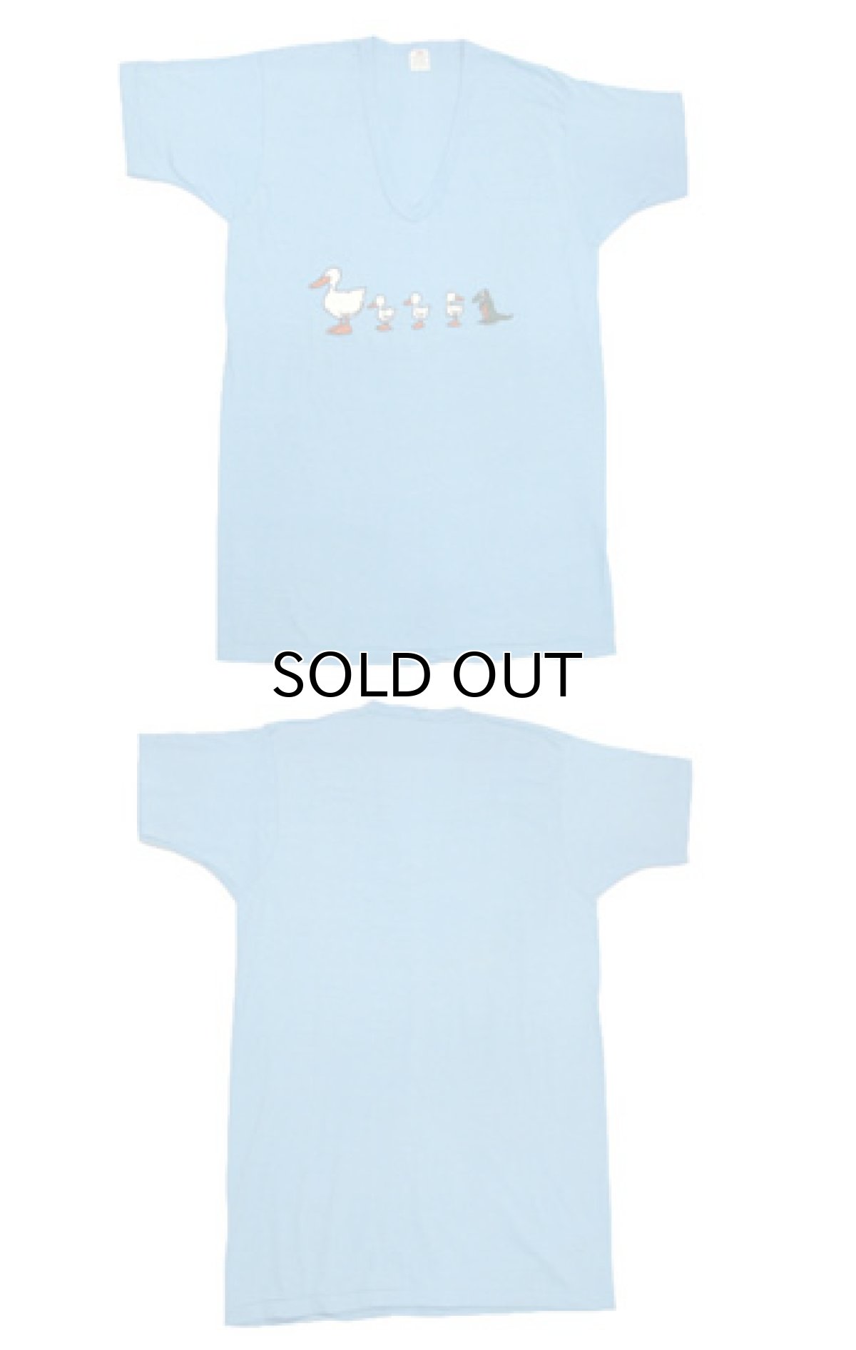 画像3: 1980's "Fruit of the Room" Print T-Shirts Sax Blue size L - XL (表記 L) (3)