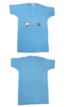 画像3: 1980's "Fruit of the Room" Print T-Shirts　Sax Blue　size L - XL (表記 L) (3)