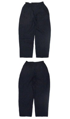 画像3: 1980's~ "KENAR" Two-Tuck Linen Trousers　BLACK　size w 29.5 inch (3)