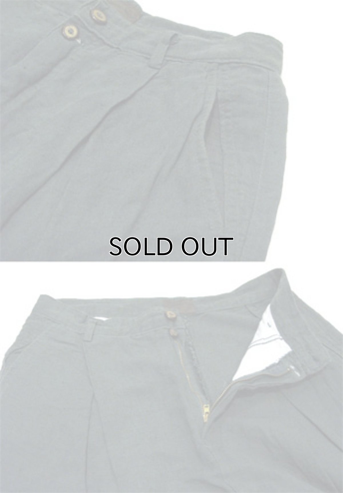 画像5: 1980's~ "Ernesto" Line TuckTrousers GREEN size w 30 inch (5)