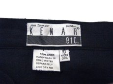 画像4: 1980's~ "KENAR" Two-Tuck Linen Trousers　BLACK　size w 29.5 inch (4)