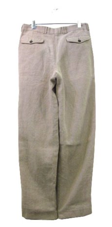 画像2: 1980's~ "Lindbergh" Two-Tuck Linen Trousers　BEIGE　size w 32 inch (2)