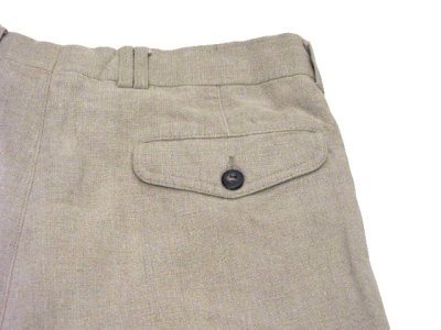 画像2: 1980's~ "Lindbergh" Two-Tuck Linen Trousers　BEIGE　size w 32 inch