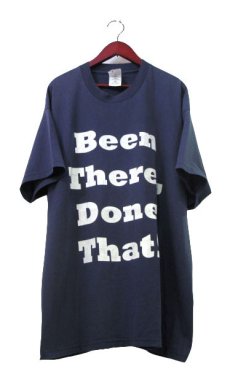 画像1: "Bean There, Done That!" Print T-Shirts　NAVY　size XL (表記 XL) (1)