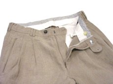 画像5: 1980's~ "Lindbergh" Two-Tuck Linen Trousers　BEIGE　size w 32 inch (5)