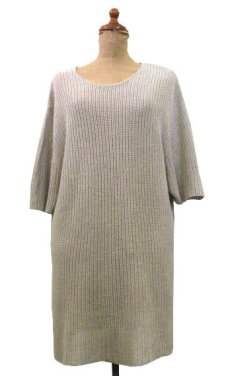 画像1: "Calvin Klein Jeans" Knit T-Shirts　BEIGE　size L - XL (表記 L) (1)