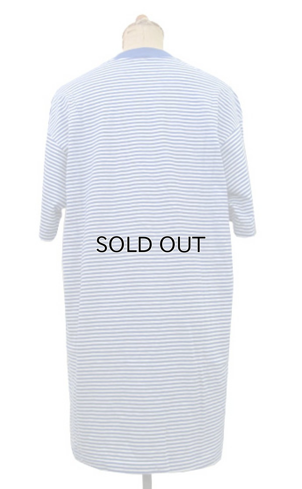 画像2: 1990's~ "TOWNCRAFT"  Border Pocket T-Shirts DEADSTOCK BLUE / WHITE size M - L (表記 M) (2)