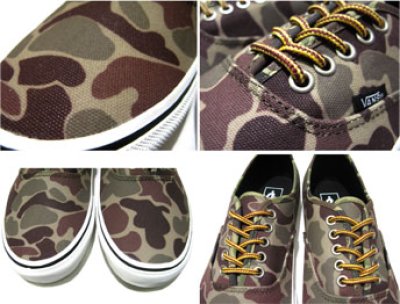 画像1: NEW VANS "Authentic" Canvas Sneaker　Duck Hunter Camo　size 11