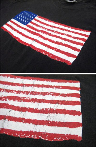 画像3: 1990's Hanes "Stedman" US Flag Print T-Shirts　BLACK　size XL~ (表記 XL 46 -48)