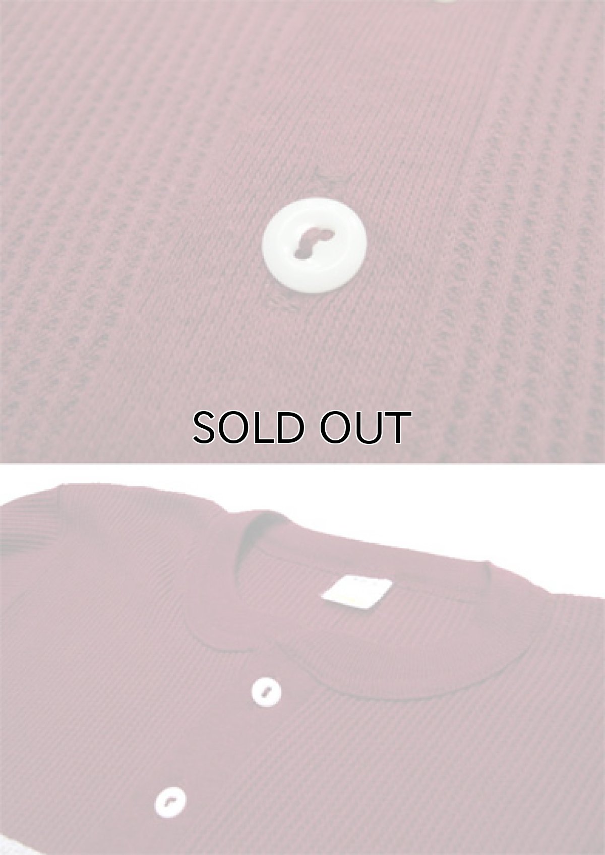 画像5: 1980's~ "THERMAL" L/S Henley Neck Thermal Shirts　Burgundy / Grey　size S - M (表記 M 38 -40) (5)