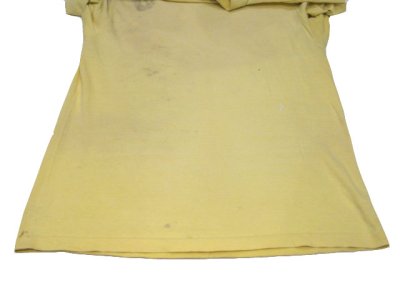 画像2: 1970's~ MW "BOOZE ~ " Print T-Shirts　YELLOW　size M (表記 L)