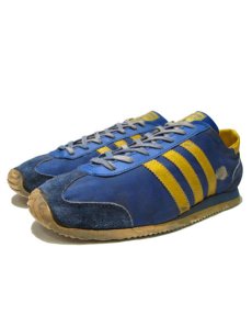 画像1: 1980's adidas "MILER" Running Shoes made in FRANCE　BLUE / YELLOW　size 9 1/2 (27.5 cm) (1)