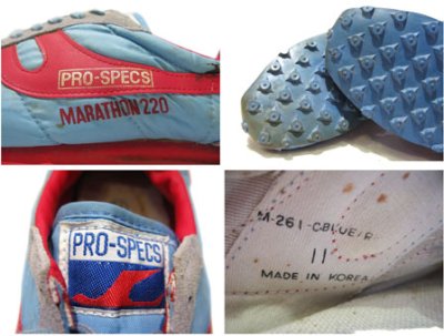 画像1: PRO-SPECS "MARATHON 220" Running Shoes made in KOREA　Sax Blue / RED　size 11 (29 cm)