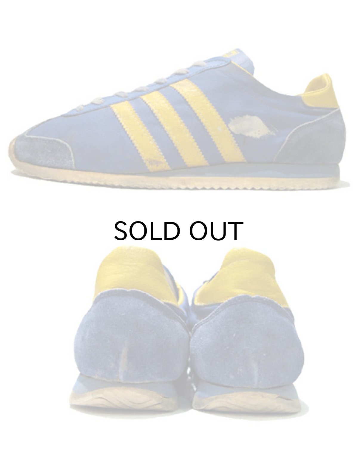 画像2: 1980's adidas "MILER" Running Shoes made in FRANCE BLUE / YELLOW size 9 1/2 (27.5 cm) (2)