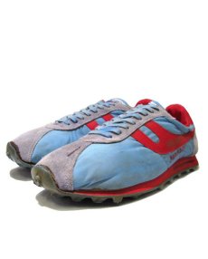 画像1: PRO-SPECS "MARATHON 220" Running Shoes made in KOREA　Sax Blue / RED　size 11 (29 cm) (1)