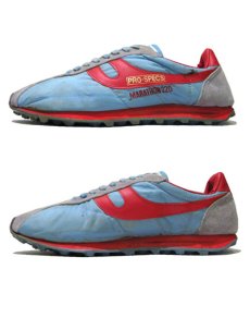 画像2: PRO-SPECS "MARATHON 220" Running Shoes made in KOREA　Sax Blue / RED　size 11 (29 cm) (2)