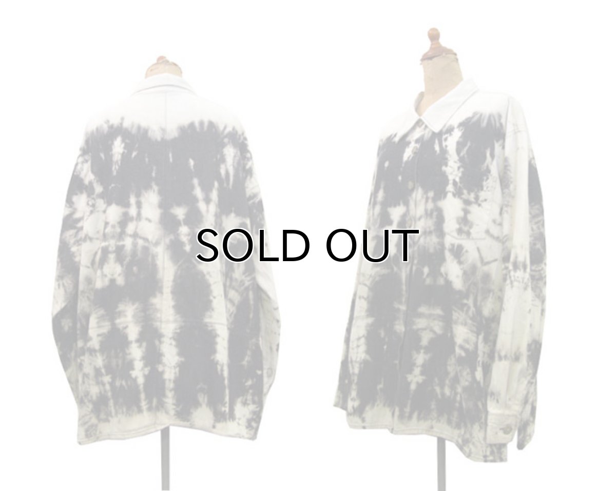 画像2: "MESA" L/S Design Shirts / Jacket Black Bleach size XL (表記 1X) (2)