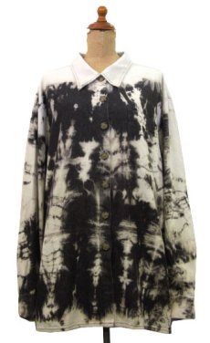 画像1: "MESA" L/S Design Shirts / Jacket　Black Bleach　size XL (表記 1X) (1)