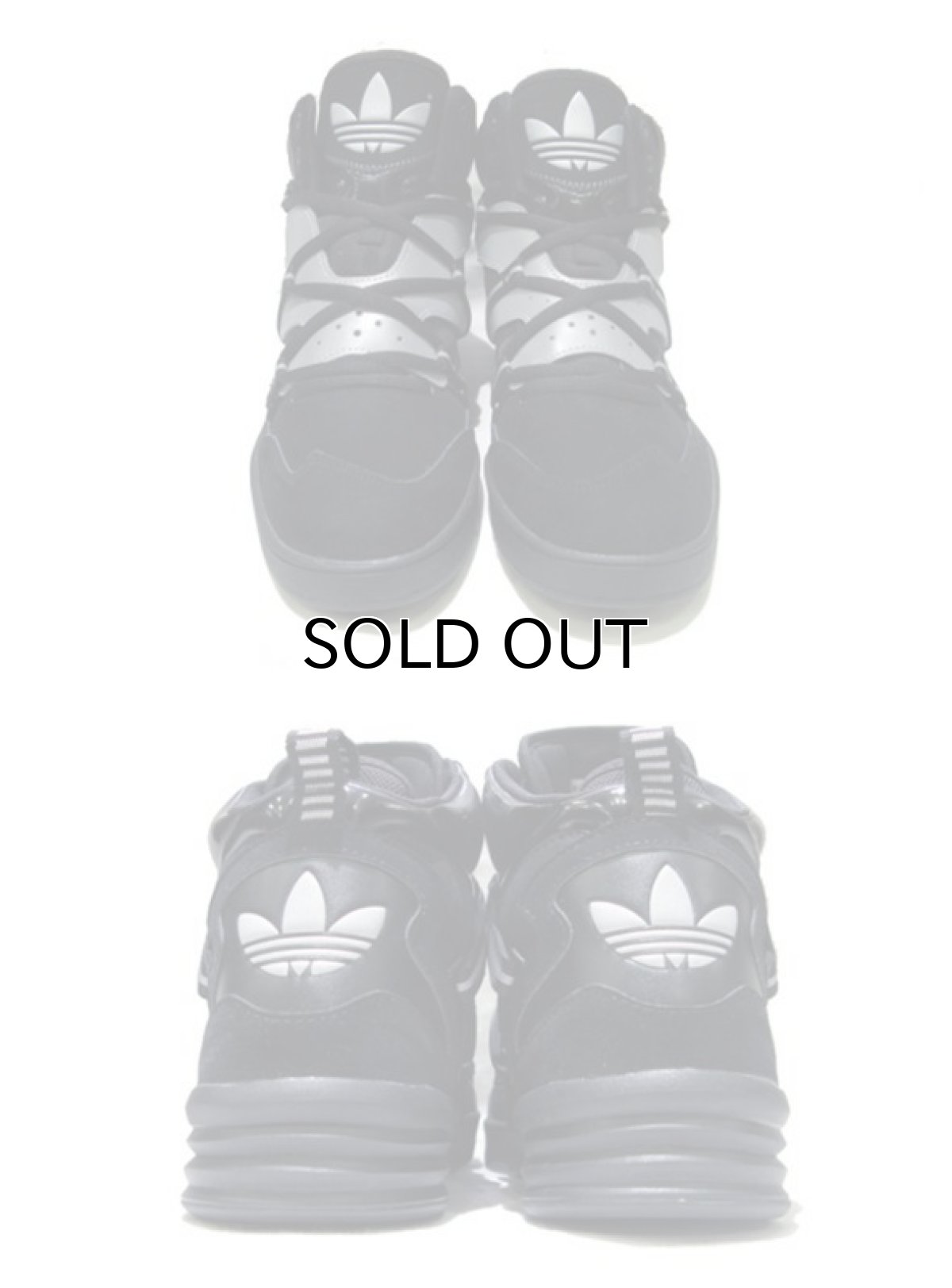 画像2: NEW "adidas originals" Hi Cut Sneaker BLACK / GREY size 9.5 / 11 (2)