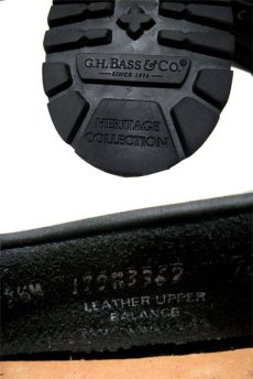 画像4: G.H.Bass "Heritage Collection" Leather Deck　BLACK　size 9 1/2  (4)
