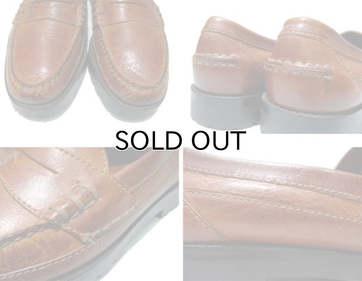 画像3: ~1990's "Polo - Ralph Lauren" Leather Lorfers BROWN size 9D (3)