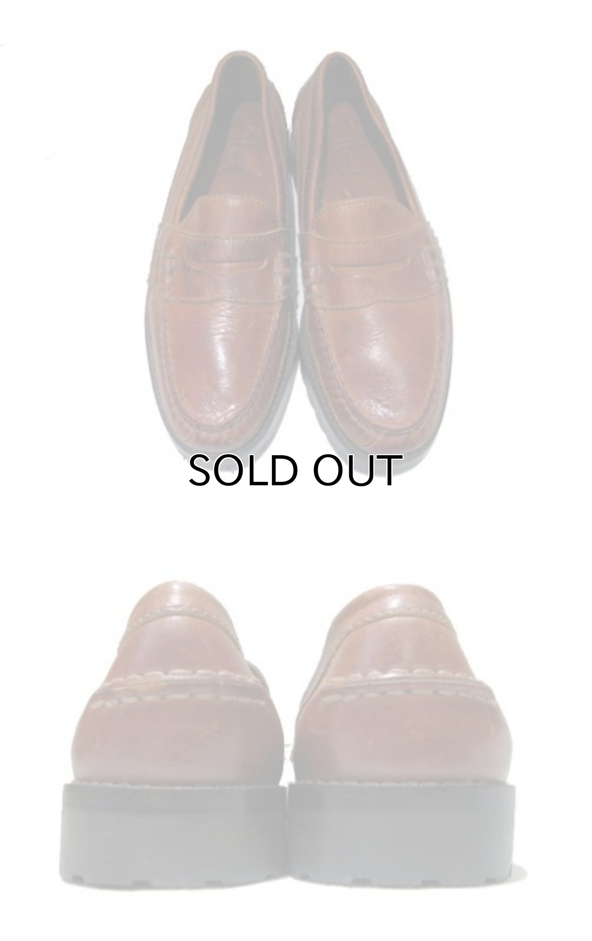 画像2: ~1990's "Polo - Ralph Lauren" Leather Lorfers BROWN size 9D (2)