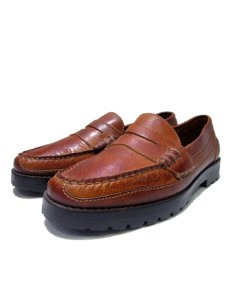 画像1: ~1990's "Polo - Ralph Lauren" Leather Lorfers　BROWN　size 9D (1)