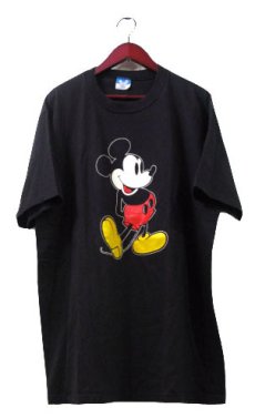 画像1: 1980's Disney "Mickey Mouse" Print T-Shirts　BLACK　size L - XL (表記 XL) (1)