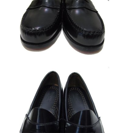 画像1: G.H.Bass Penny Loafer Leather Sole　BLACK　size 7 1/2D