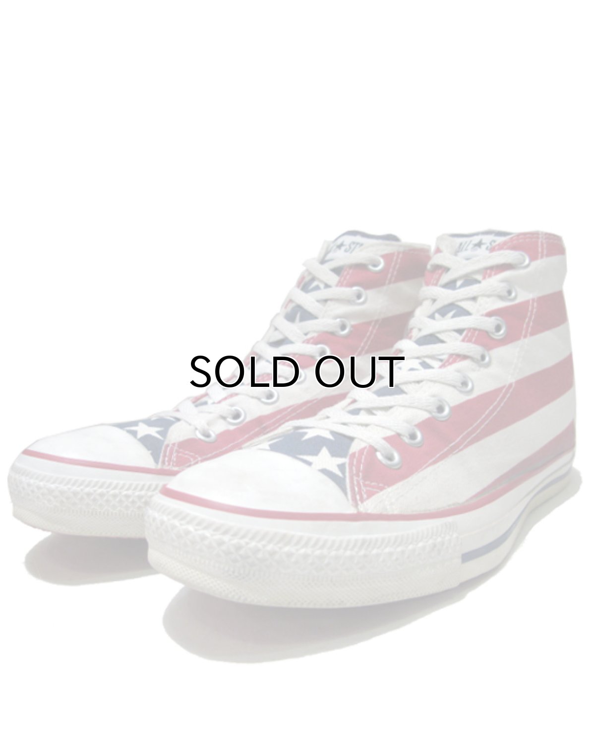 画像1: 1990's Converse All Star Hi Canvas Sneaker made in USA　US Flag　size 11 (1)