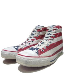 画像1: 1990's Converse All Star Hi Canvas Sneaker made in USA　US Flag　size 11 (1)