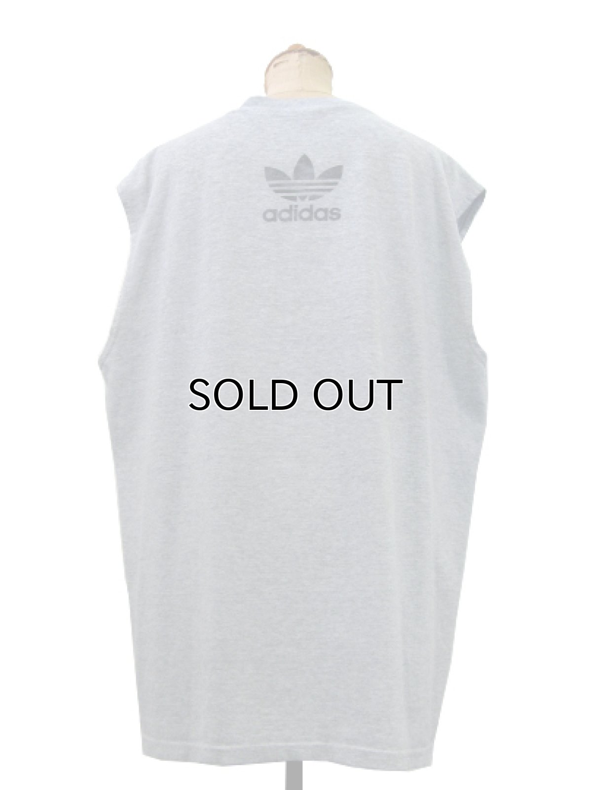 画像2: 1990's adidas Sleeveless Shirts Heather Grey size L (表記 L) (2)