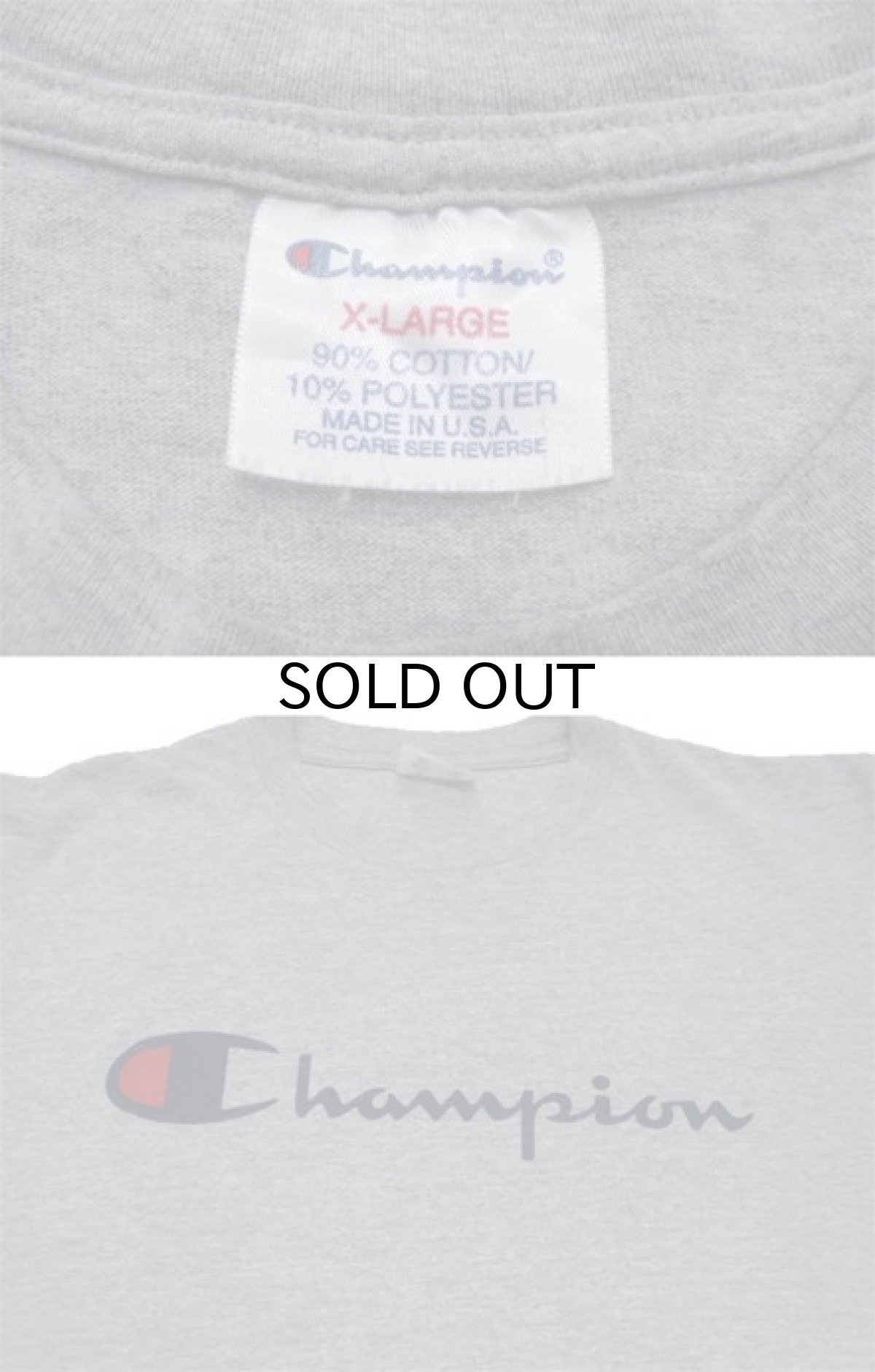 画像3: 1990's Champion Crew Neck LOGO Tee made in USA Heather Grey size  XL (表記 XL) (3)