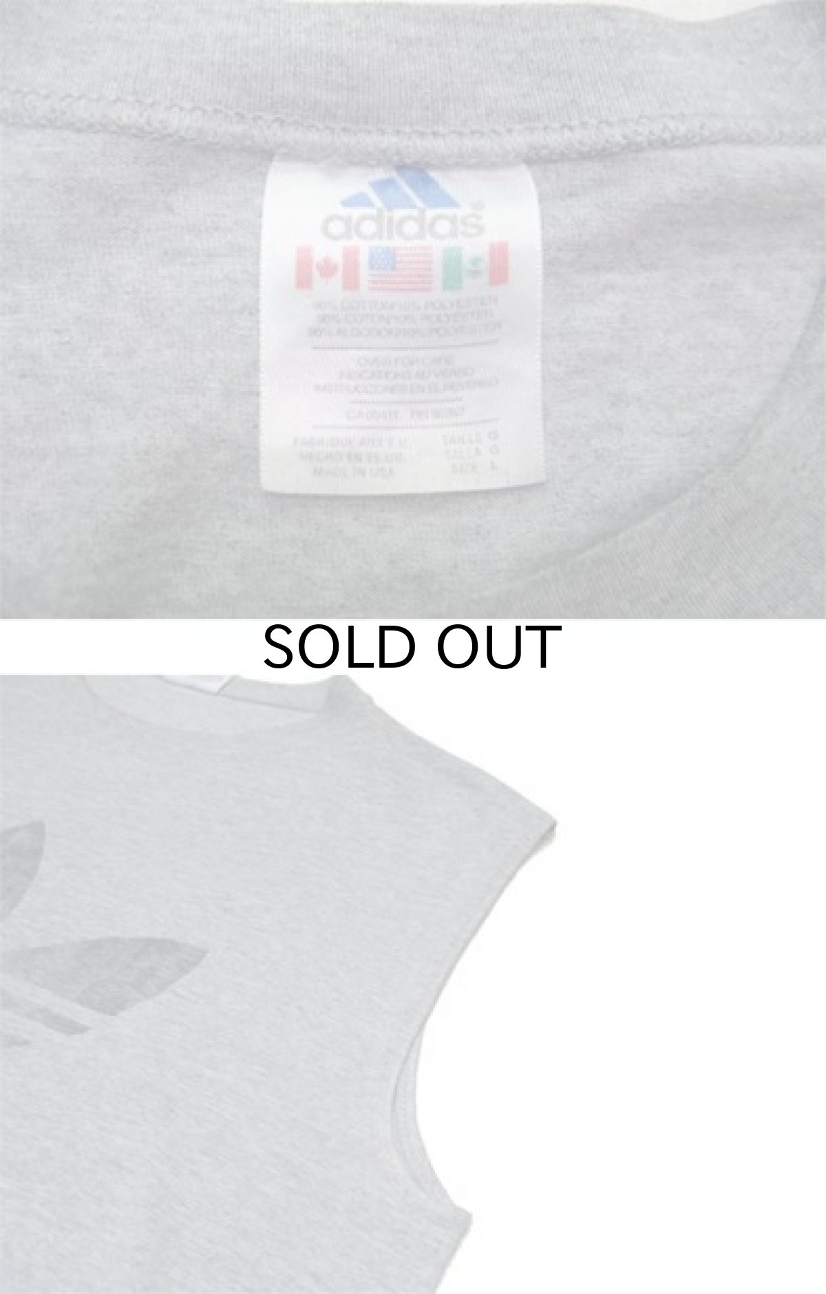 画像3: 1990's adidas Sleeveless Shirts Heather Grey size L (表記 L) (3)