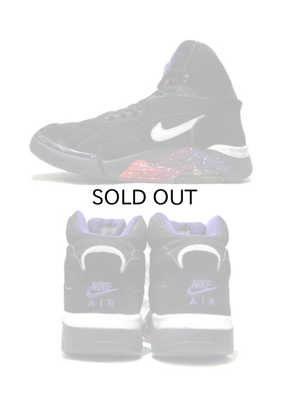 画像2: NIKE "AIR FORCE 180 Mid" Basketball Shoes　Black / Purple　size 8 (2)