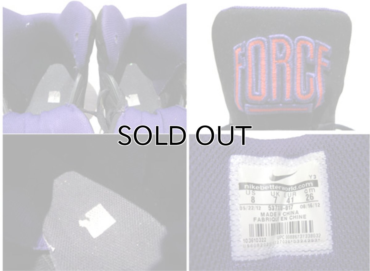 画像4: NIKE "AIR FORCE 180 Mid" Basketball Shoes　Black / Purple　size 8 (4)