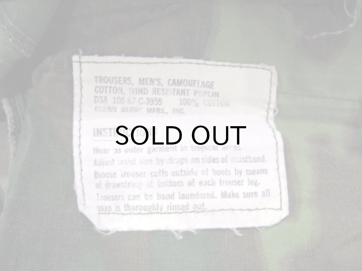 画像4: 1960's U.S.Military Non Ripstop Vietnam Camouflage Pants GREEN size w 34 inch (4)