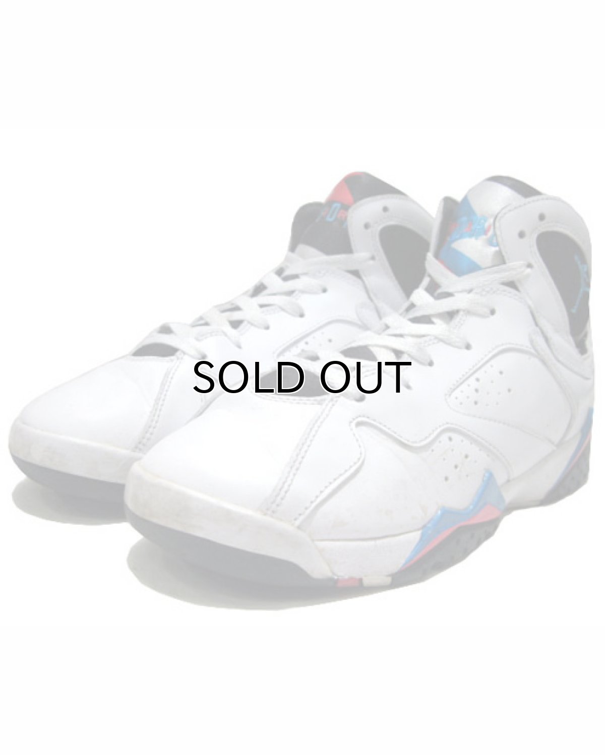 画像1: AIR JORDAN 7 Basketball Shoes　WHITE Black-Pnk-Blue　size 6.5 Y  (1)