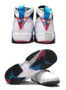 画像4: AIR JORDAN 7 Basketball Shoes　WHITE Black-Pnk-Blue　size 6.5 Y  (4)