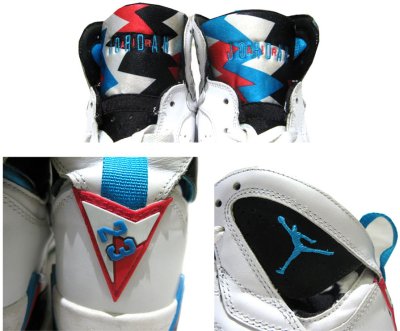 画像2: AIR JORDAN 7 Basketball Shoes　WHITE Black-Pnk-Blue　size 6.5 Y 