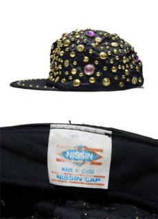 画像5: 1990's "NISSINCAP" Studs Cap　BLACK　size One Size Fits All (5)